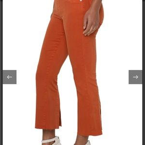Brand new crop stretch jeans in a gorgeous fall rust tone.